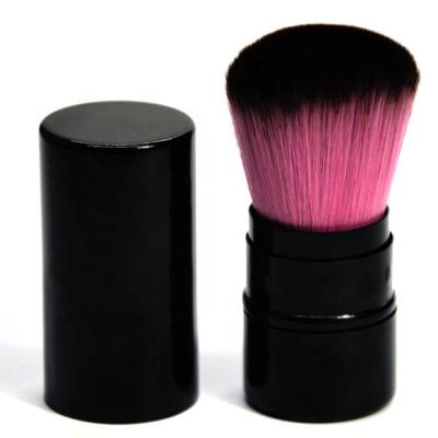 China Retractable Stain Brush Handle High Quality Black Nylon Hair Kabuki Brush for sale