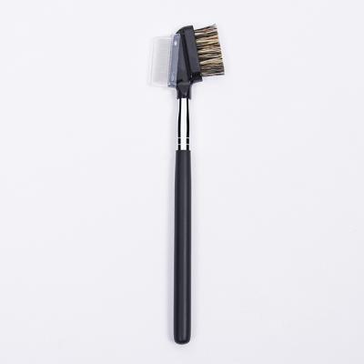 China Makes Apply Makeup Professional Makeup Brush Single Synthetic Hair Nylon Metal Eyebrow Brush Comb for sale