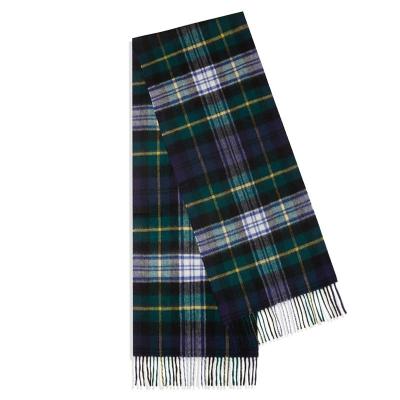 China Unisex Daily Life Wholesale Pure Wool Tassel Scarves Cloth Winter Thicken Fashion Tartan Wool Scarf Warm Shawl for sale