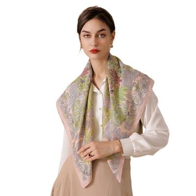 China China Wholesale High Quality Square Scarf 90*90 Fashion Decorated Silk Scarves Small Square Silk Scarves for sale