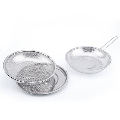 China MINLI Stainless Steel Viable Punch Colander Used For Storage And Washing Fruit for sale