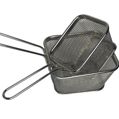 China Sustainable High Quality Hotel Kitchen Equipment Stainless Steel Frying Basket for sale