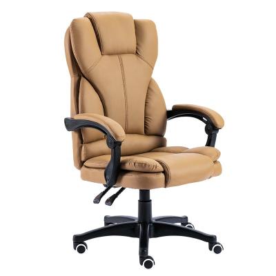 China Adjustable Leather Chair Wholesale Executive PU Office Brown (Height) Leather Chair for sale