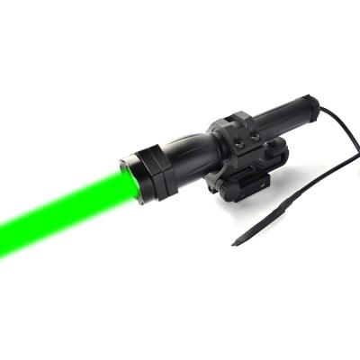 China High Definition Tactical Aluminum Adjustable Green Laser Iluminator Night Vision 500 Yards Long Light Grip For Rifle, Air Gun for sale