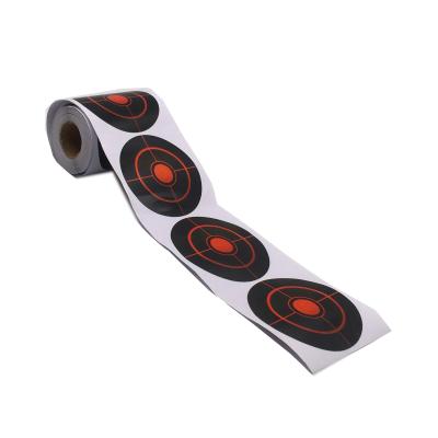 China Iron Lengo Splatter Aim To Shoot 3 Inch Target Reactive Paper Stickers 100 Self Adhesive Target Roll For BB Gun, Pellet Gun for sale