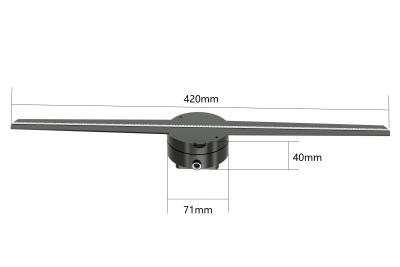 China RGB1615 Holographic Led Fan Display 56 65 85cm 8GB Support Splicing for sale