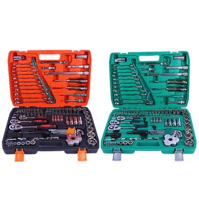 China Overall electroplating treatment Factory Supplied Professional 121pcs Socket Set Tool Kit Car Repair Set Box Wrench Tools Box for sale