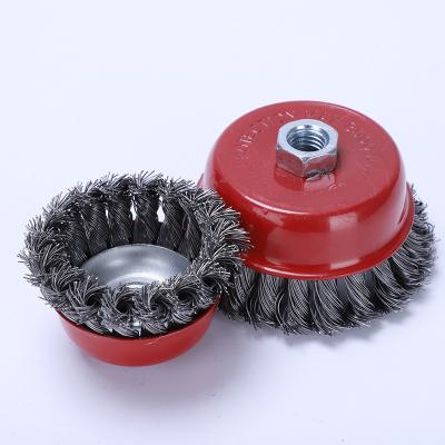 China Modern Electric Steel Brush Twisted Wire Bowl Type Stainless Steel Wire Brush Angle Grinder Wire Brush For Rust Polishing for sale