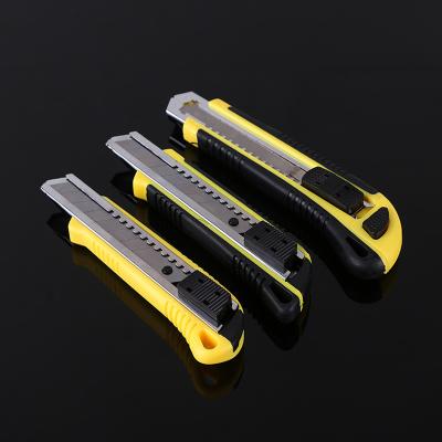 China Modern High Quality Promotion Retractable Mini Yellow Utility Knife Multifunctional Serving Knife for sale