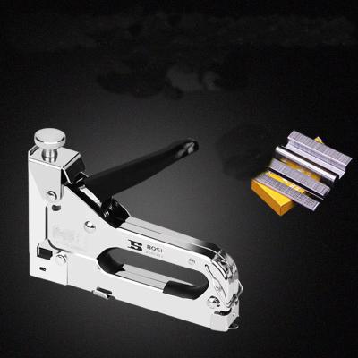 China Easy Identifying Electroplating Type Carpentry Rivet Gun Manual Clip Effective Safety Heavy Duty Gun for sale