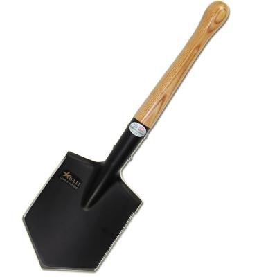 China Factory Direct Sale Multi Purpose Modern Black Shovel Handle High Carbon Steel Wooden Shovel for sale