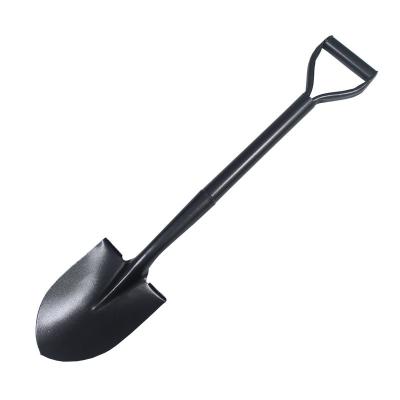 China Hot Sale Modern Portable Outdoor Garden Small Shovel Black Shovel Long Steel Handle for sale