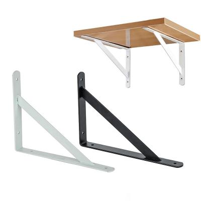 China Modern Minimalist Professional Customized Durable Furniture Shelf Bracket White Triangular Steel Foundations Metal Foundations Bracket for sale