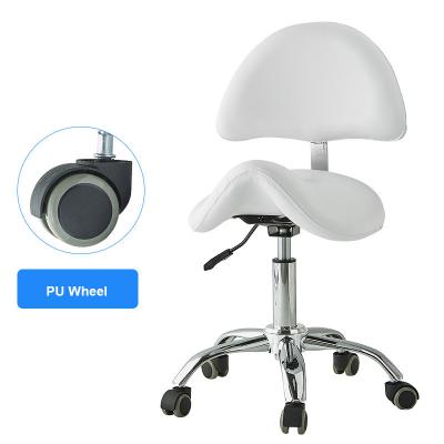 China New Arrival Modern Beauty Salon Stool Leather PU Saddle Task Chair Swivel Adjust Dentist Chair With Wheels for sale