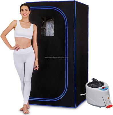 China Portable Sauna-Individual Door Sauna Tent Home Steamer Mobile Computer Control Panel Steam Sauna Box for sale