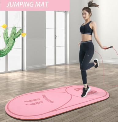 China Durable Non Slip Rope Home Jump Mat 8mm Oval Yoga Exercise Band Jumping Mat for sale