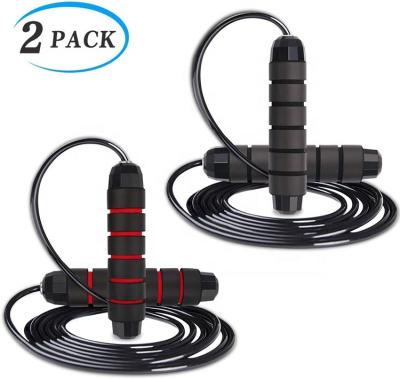 China Speed ​​Jump Training Jump Rope Adjustable Steel Jump Rope Steel Jump Rope 2 Packs for sale