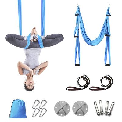 China Durable Anti-Gravity Ceiling Trapeze Ceiling Hanging Sling Yoga Set Yoga Hammock Swing Sling Inversion Swing for sale