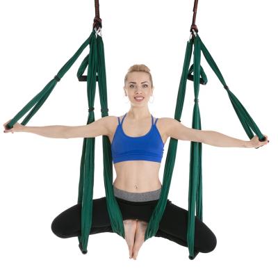 China Durable Anti-Gravity Ceiling Trapeze Ceiling Hanging Sling Yoga Set Yoga Hammock Swing Sling Inversion Swing for sale