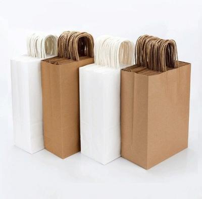 China Wholesale Recyclable Recycled Custom Kraft Paper Shopping Bag for sale