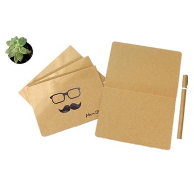 China Hot Sale Recycled Custom Washable Kraft Paper Postcard Printing Envelope for sale