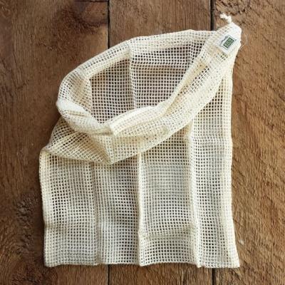 China 100% Recyclable Custom Product Tote Cotton Mesh Bag For Grocery And Shopping Use for sale