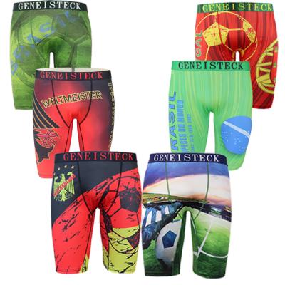 China Anti-wrinkle premium quality country flag design fans support shorts underwear for men's vacation boxer brief for sale