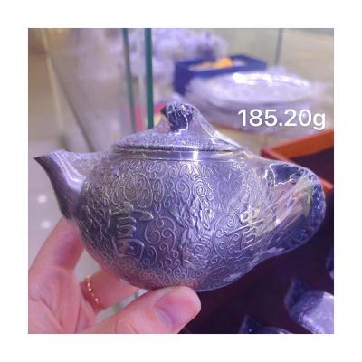 China Hot Sale Traditional Durable No Deformation No Oxidation White Clay Coal Ash Cast Iron Teapots for sale