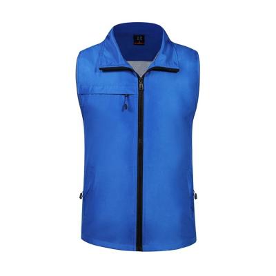 China Custom Cheap Polyester Vests Printing Logo Vest Dry-Fitting 100% Voluntary Polyester Vest For Men for sale