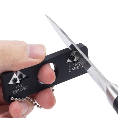 China Disposable high quality two stage mini pocket outdoor knife sharpener for kinds knives for sale