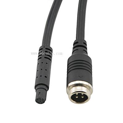 China Car Rearview Camera Cable 4pin M12 Male To Female Mini Din 8pin Digital LCD Monitor Mirror Cable Cable For Car Rear View Backup Parking Camera for sale