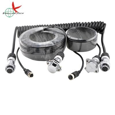 China Heavy Duty Trailer Camera Vehicle Sensors 5pin Connector Trailer Coil Backup Cable for sale