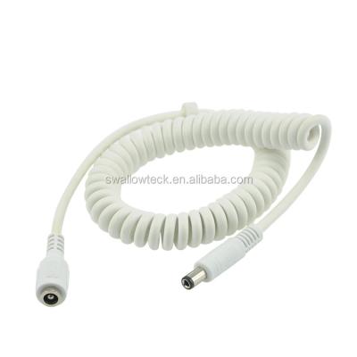 China Industrial 2.5mm DC Power Coil Spring DC Male Female Cable for sale