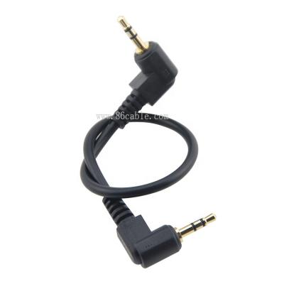 China Speaker Customize 2.5mm Stereo Plug Right Angle To 2.5mm Jack Male To Male Audio Cable for sale