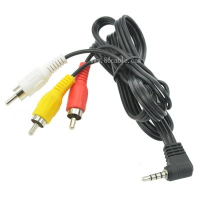 China Japan Stereo 3.5mm Speaker to Male 3 rca av hd female video game cable av xxx for sale