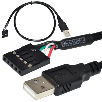 China Electronics Products 50Cm Usb 2.0 One Male Plug To 1X 5 Pin Female 0.1