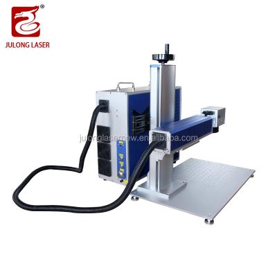 China Automated Loading Engraver MOPA JPT M7 Fiber Laser Marking Machine Fiber Laser Marker 60W, 175*175mm with 80mm Roptary Axis for sale