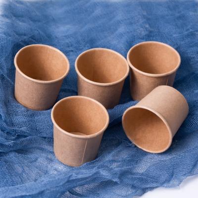 China Disposable Hot Selling Compostable Packaging Products Take Out Sauce Small Biodegradable Paper Cup Puff Party Disposable Paper Cup for sale