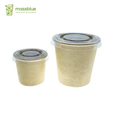 China Good Prices 1oz 2oz 3oz 4oz Compostable Biodegradable Disposable Sauce Disposable Paper Cup With Paper/Plastic Lid for sale