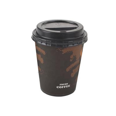 China disposable & Healthy Custom Logo Printed Disposable Paper Coffee Cup With Lids for sale