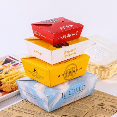 China Disposable Recycled Materials Take Out Salad Box Food Packaging Cardboard Boxes Take Away Paper Container for sale