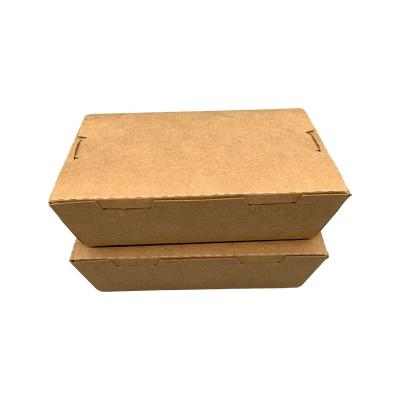 China Disposable Take Out Lunch Packaging Boxes Fast Food Packaging Paper Packaging Box For Salad for sale