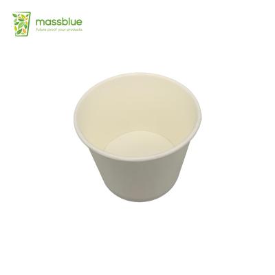 China Disposable Custom Printing Take Away White Paper Soup Cup Round Disposable Bowl Cups For Soup for sale