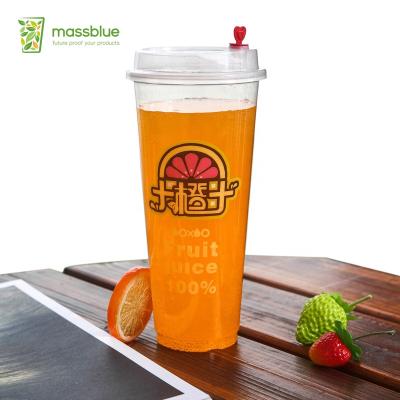 China Massblue 24oz Disposable / Eco-friendly / Stocked Disposable Drink Party Cold Cups Clear Plastic Cups for sale