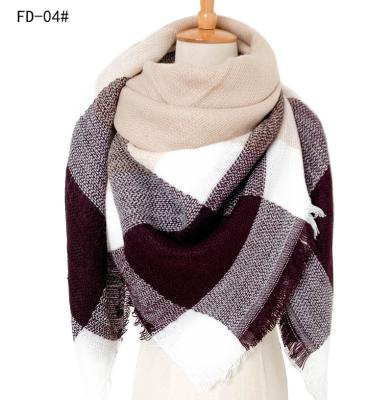 China Warm Soft Comfortable Custom Printed Faux Cashmere Winter Scarf Made Your Pattern Woven Shawls for sale