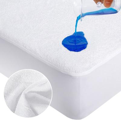 China Dust Proof Waterproof Cotton Terry Cloth Noiseless Bed Cover Queen Queen And Mattress Cover Large for sale