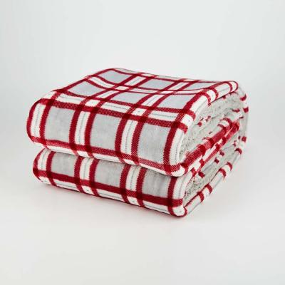 China Winter Soft Hot Selling Custom Printed Comfortable Soft Rectangle Sherpa Blanket for sale