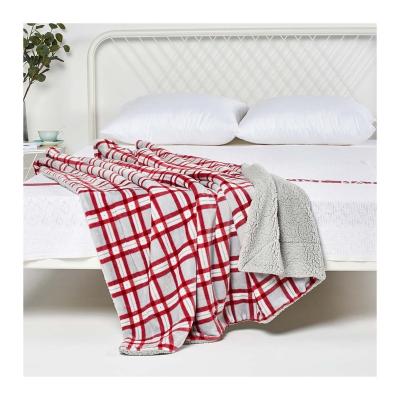 China Wholesale Unique Design Soft High Quality Plaid Throw Polyester Soft Bed Cover for sale