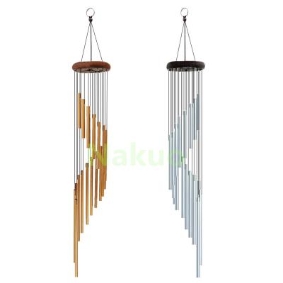 China Minimalist hang decor wall hanging ornament indoor and outdoor wind rings wind CHIME gold-plating round shape mascot for sale