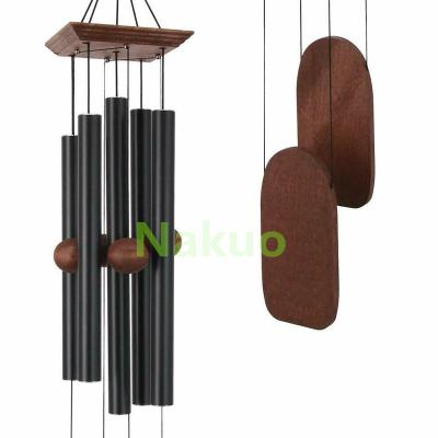 China Minimalist Outside Heavy Deep Tone Wind Bell 48 Inch Metal Wind Chimes With Double Wind Sail for sale